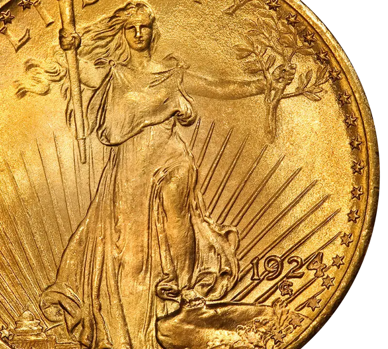 Liberty Gold Coin Illustration