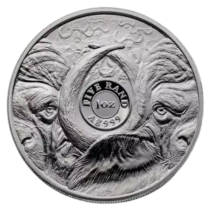 2021 South Africa 2-Coin Silver Big Five Buffalo Proof Set (w/Box & COA) (2)
