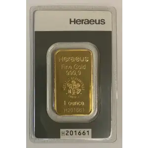 1oz Heraeus Minted Gold Bar (2)