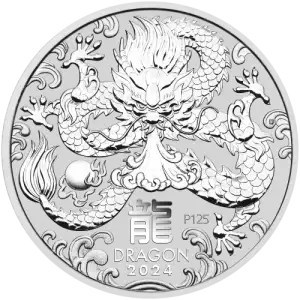 2024 1kg Australian Perth Mint Silver Lunar: Year of the Dragon (2)